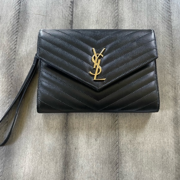 Saint Laurent Cassandra Monogram Wristlet - Picture 1 of 12